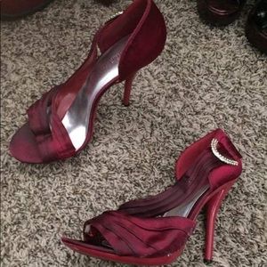 Ruby red high heels